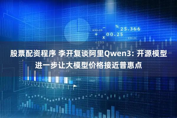 股票配资程序 李开复谈阿里Qwen3: 开源模型进一步让大模型价格接近普惠点
