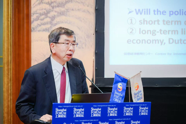 亚开行前行长中尾武彦在“上海论坛2025”年会上发言（来源：复旦大学供）