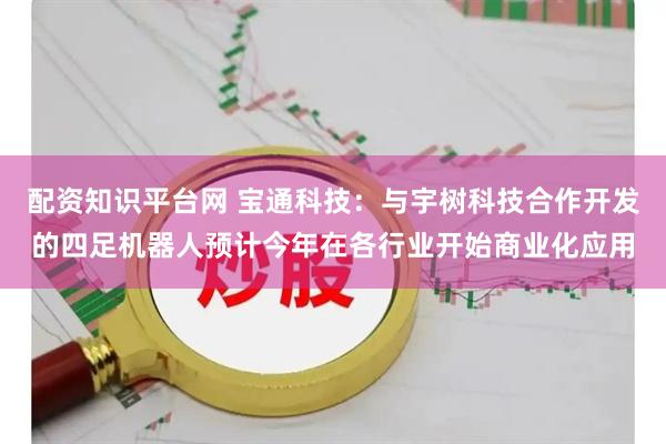 配资知识平台网 宝通科技：与宇树科技合作开发的四足机器人预计今年在各行业开始商业化应用